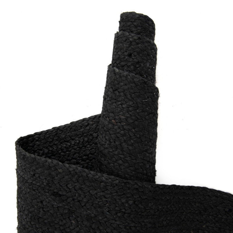 Woven Seaside Jute Collection Area Rug - Martha's Runner Black lifestyle 75