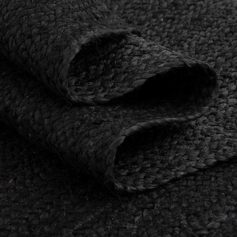 Woven Seaside Jute Collection Area Rug - Martha's Runner Black lifestyle 79