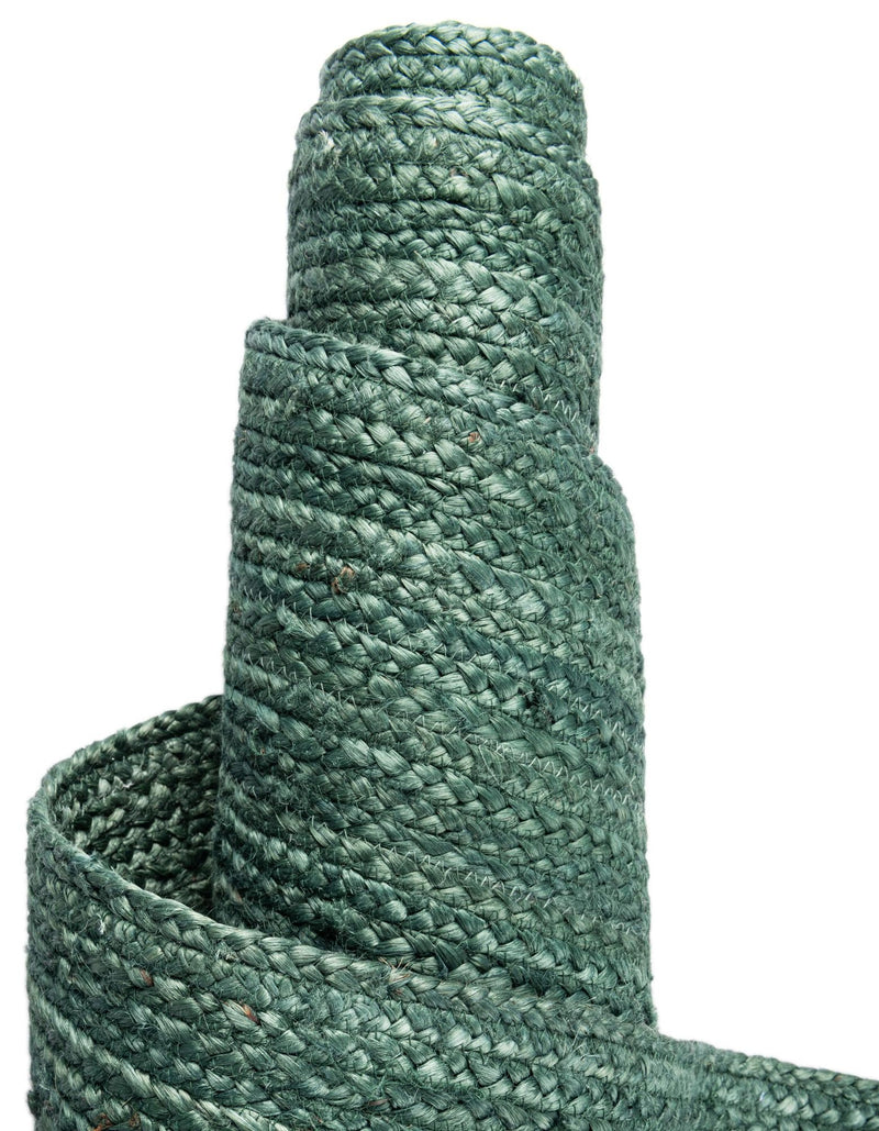 Woven Seaside Jute Collection Area Rug - Martha's Runner Green lifestyle 76