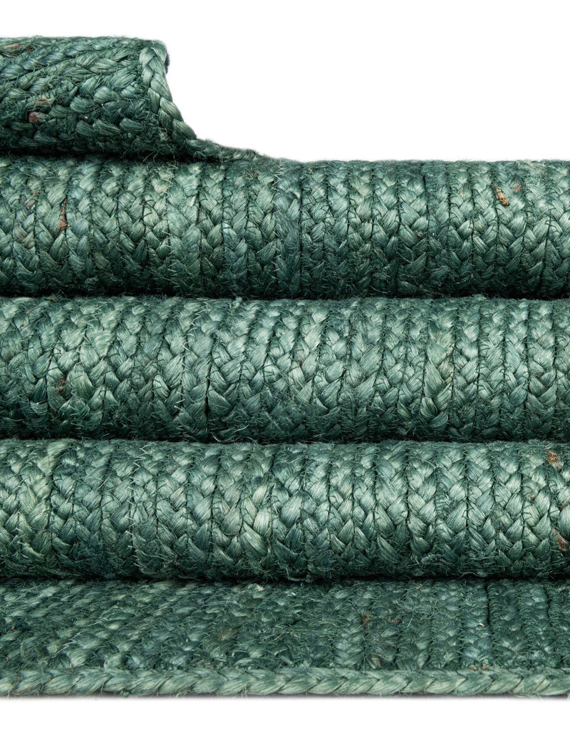 Woven Seaside Jute Collection Area Rug - Martha's Runner Green lifestyle 82