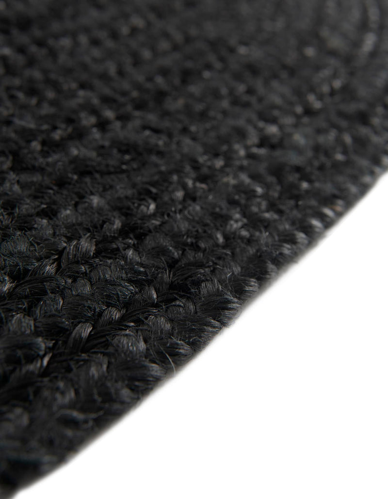 Woven Seaside Jute Collection Area Rug - Martha's Round Black lifestyle 66
