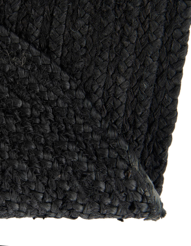 Woven Seaside Jute Collection Area Rug - Martha's Round Black lifestyle 72