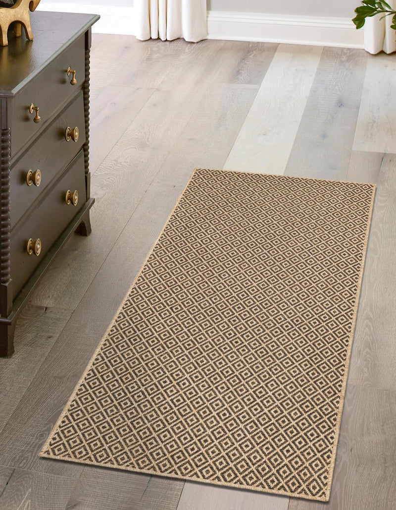 Sahara Sands Collection Area Rug - Amarna Runner Natural and Brown lifestyle 18