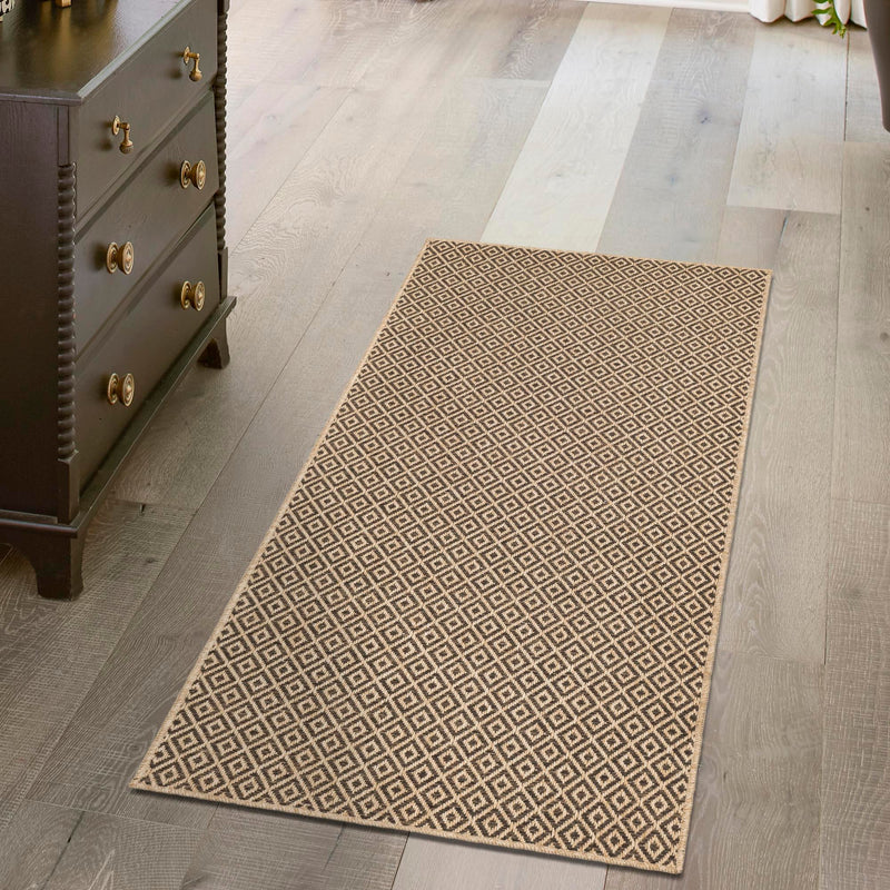 Sahara Sands Collection Area Rug - Amarna Runner Natural and Brown lifestyle 43