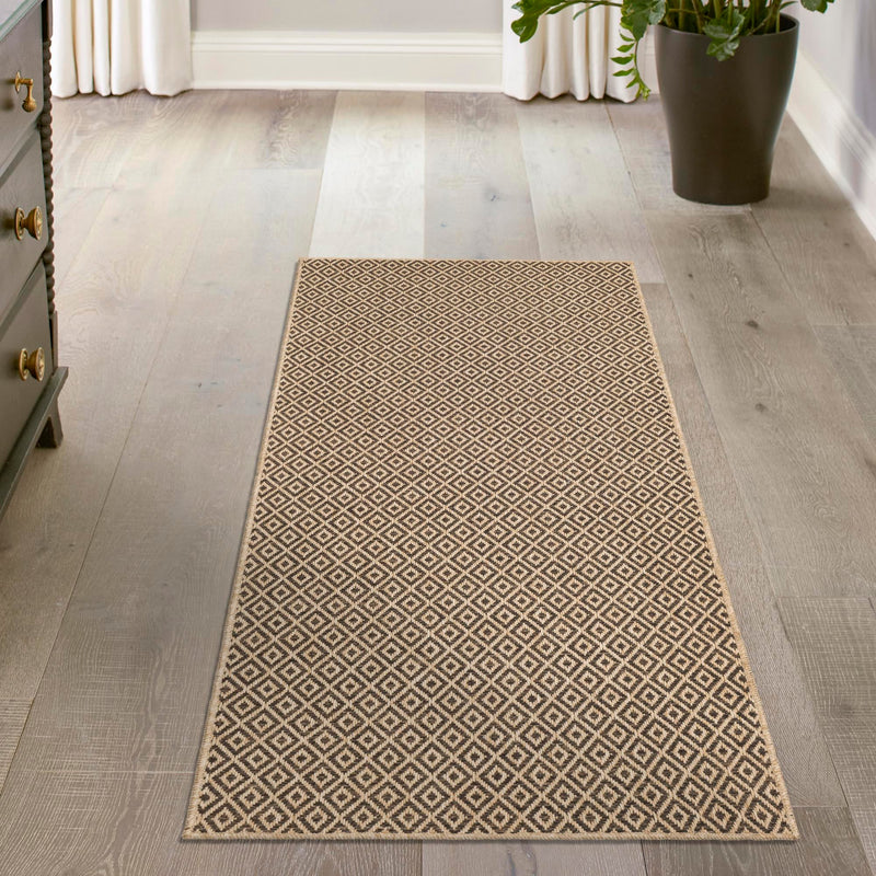 Sahara Sands Collection Area Rug - Amarna Runner Natural and Brown lifestyle 45