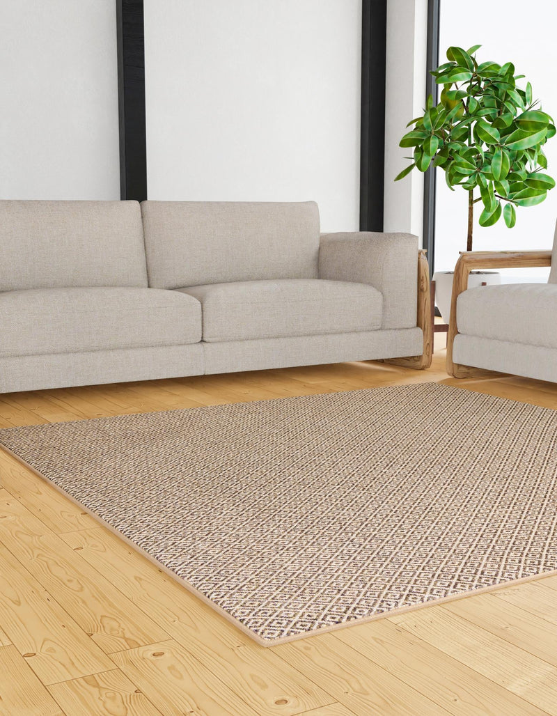 Sahara Sands Collection Area Rug - Amarna Square Natural and Brown lifestyle 21