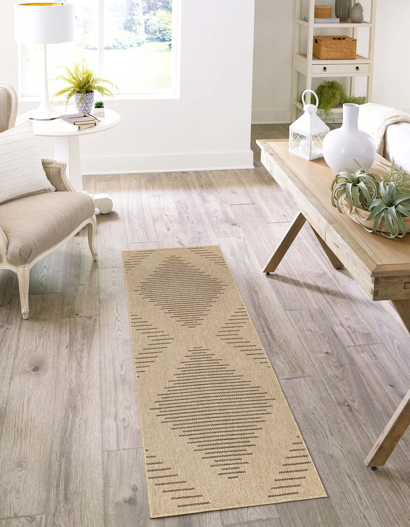 Sahara Sands Collection Area Rug - Merimde Runner Natural lifestyle 35