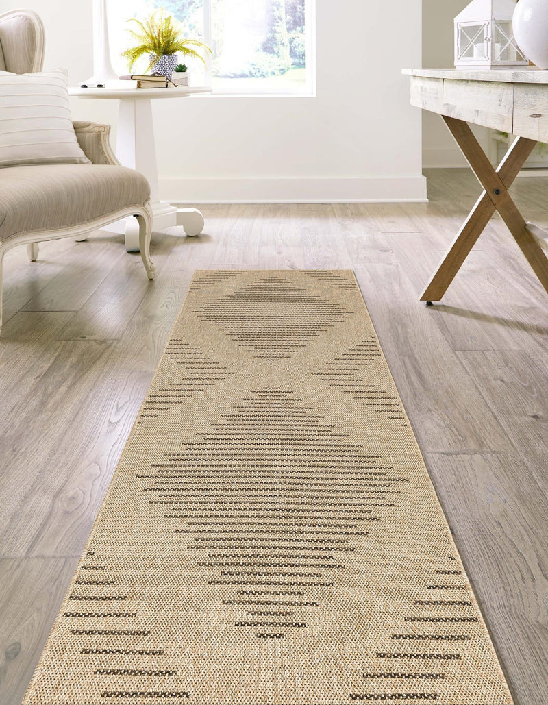 Sahara Sands Collection Area Rug - Merimde Runner Natural lifestyle 39