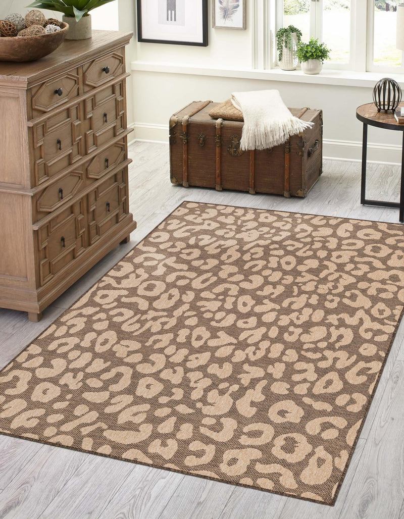 Sahara Sands Collection Area Rug - Buto Rectangle Brown lifestyle 3