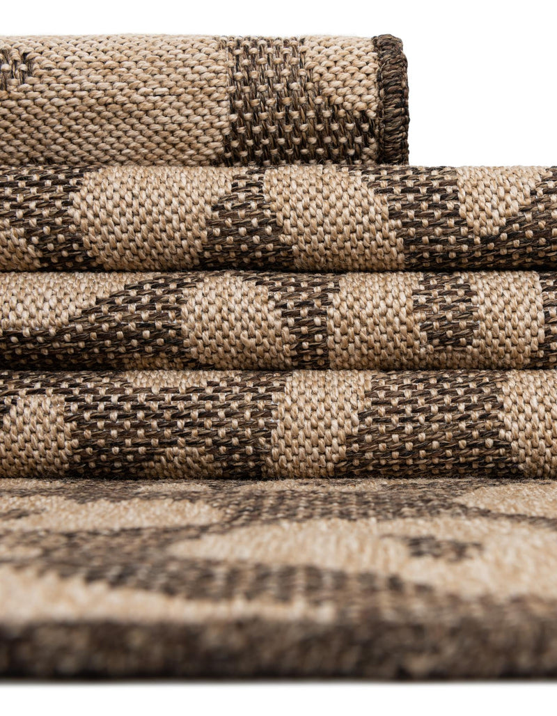 Sahara Sands Collection Area Rug - Buto Rectangle Brown lifestyle 25