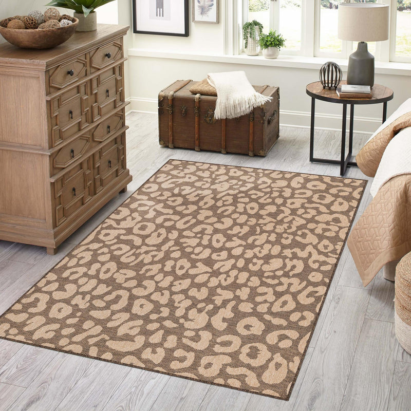 Sahara Sands Collection Area Rug - Buto Rectangle Brown lifestyle 27