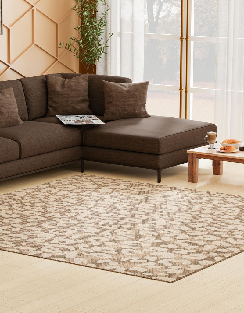 Sahara Sands Collection Area Rug - Buto Square Brown lifestyle 35