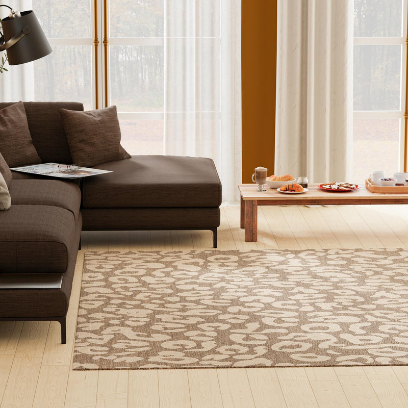 Sahara Sands Collection Area Rug - Buto Square Brown lifestyle 76