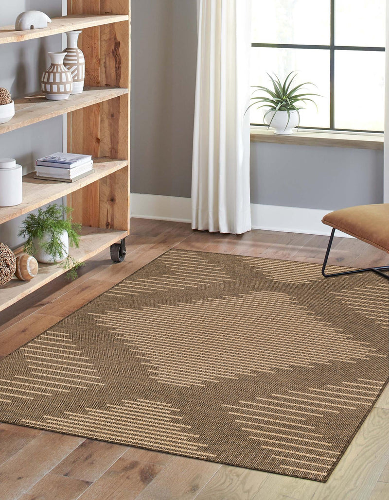Sahara Sands Collection Area Rug - Merimde Rectangle Brown lifestyle 4