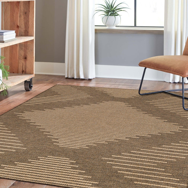 Sahara Sands Collection Area Rug - Merimde Rectangle Brown lifestyle 30