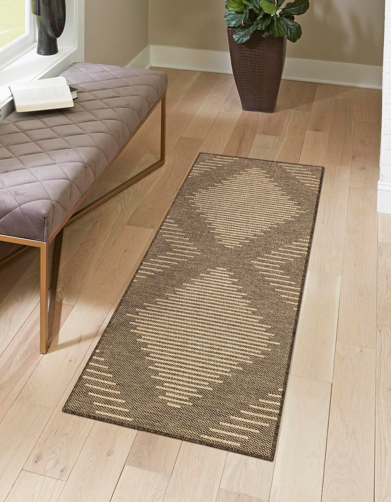 Sahara Sands Collection Area Rug - Merimde Runner Brown lifestyle 37