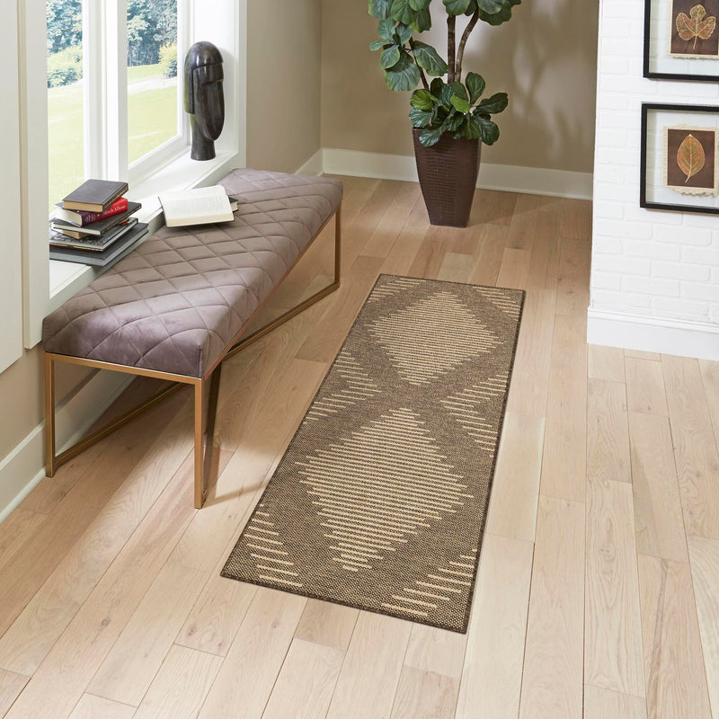 Sahara Sands Collection Area Rug - Merimde Runner Brown lifestyle 87