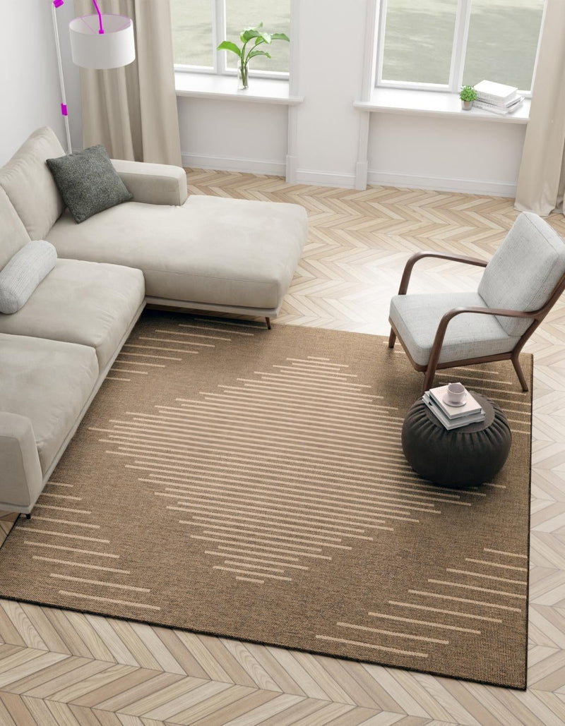 Sahara Sands Collection Area Rug - Merimde Square Brown lifestyle 38