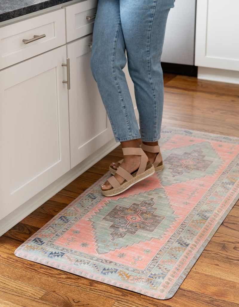 Cozy Haven Mat Collection Area Rug - Nook Rectangle Rose Pink lifestyle 2