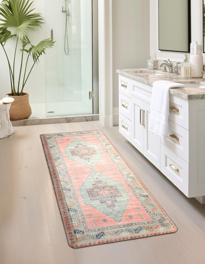 Cozy Haven Mat Collection Area Rug - Nook Rectangle Rose Pink lifestyle 4