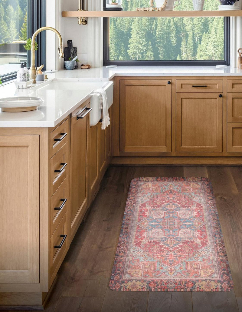 Cozy Mat Collection Area Rug - Utopia Rectangle Antique Red lifestyle 9
