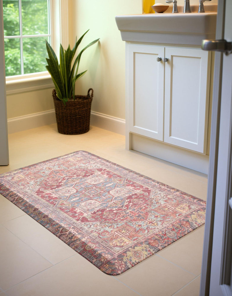 Cozy Mat Collection Area Rug - Utopia Rectangle Antique Red lifestyle 17