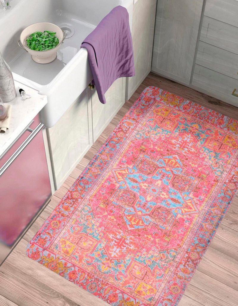Cozy Haven Mat Collection Area Rug - Utopia Rectangle Pink lifestyle 3