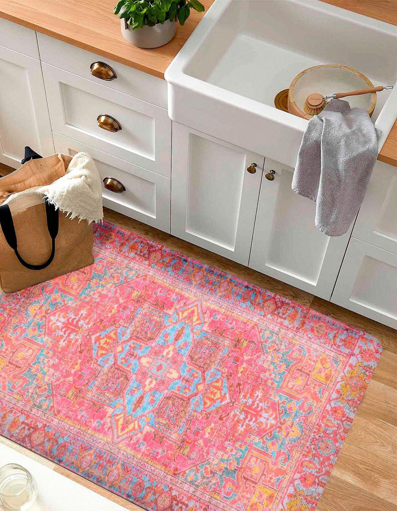 Cozy Haven Mat Collection Area Rug - Utopia Rectangle Pink lifestyle 7