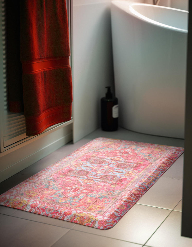 Cozy Haven Mat Collection Area Rug - Utopia Rectangle Pink lifestyle 11