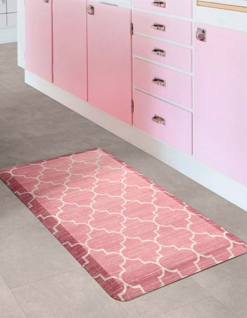 Cozy Haven Mat Collection Area Rug - Bliss Rectangle Rose Pink lifestyle 2