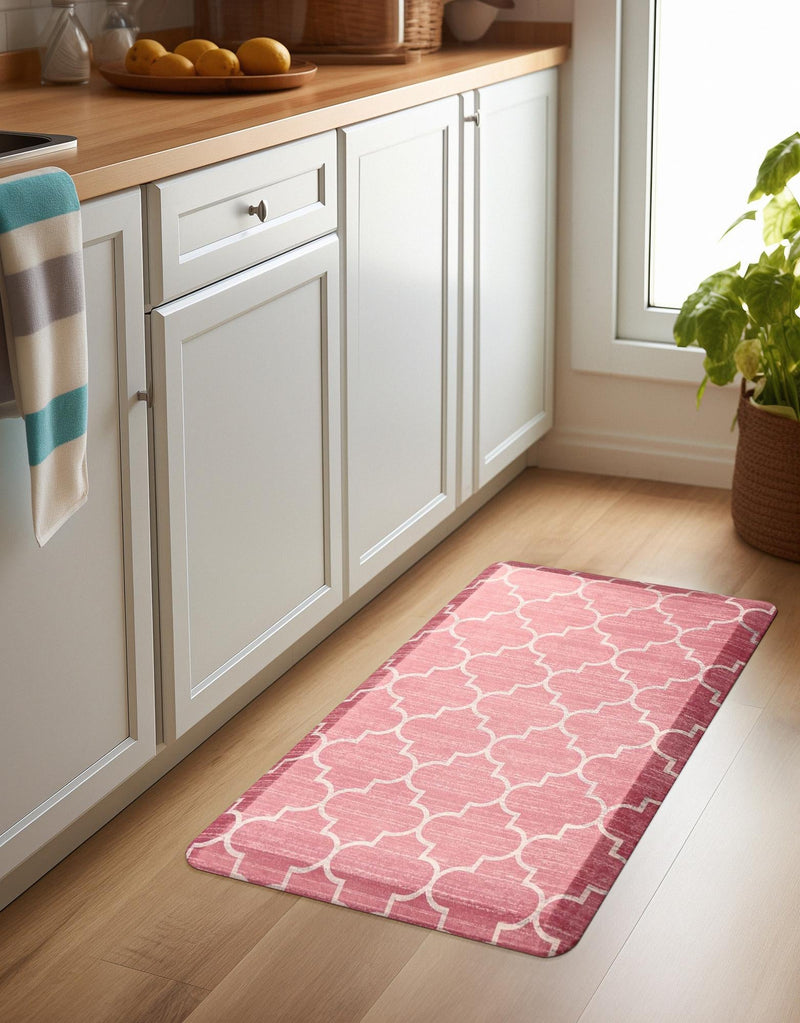 Cozy Haven Mat Collection Area Rug - Bliss Rectangle Rose Pink lifestyle 8
