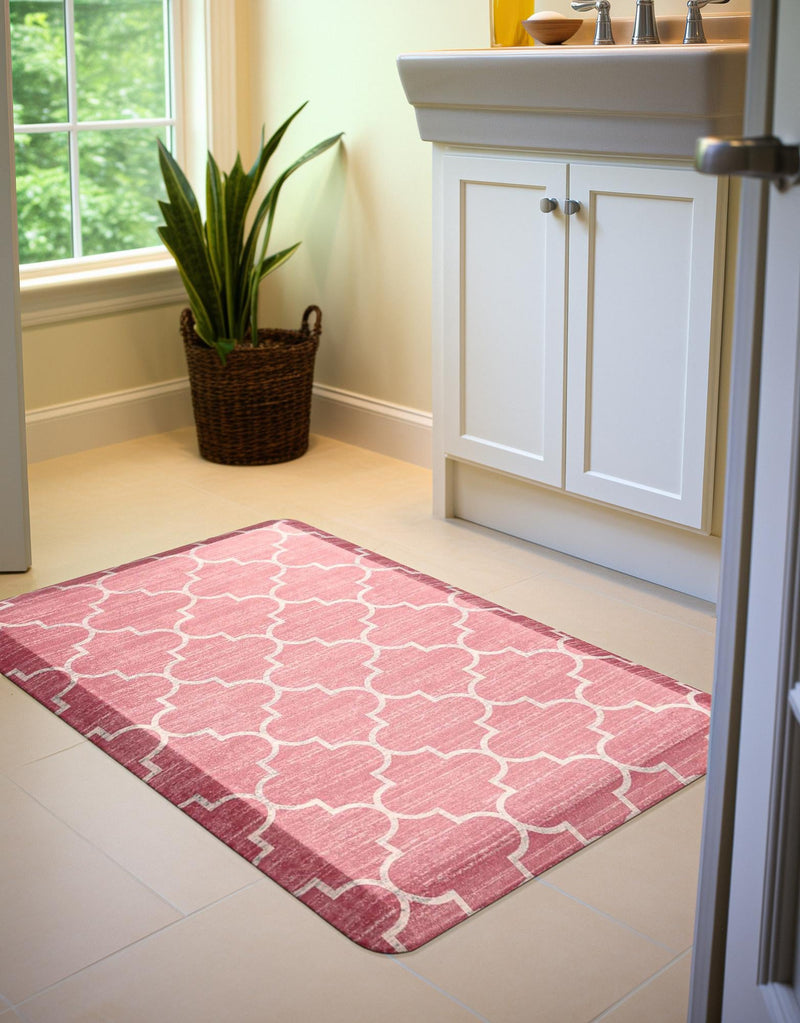 Cozy Haven Mat Collection Area Rug - Bliss Rectangle Rose Pink lifestyle 10