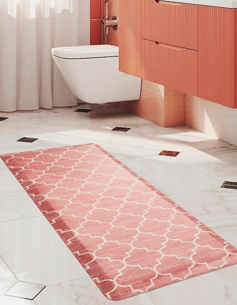 Cozy Haven Mat Collection Area Rug - Bliss Rectangle Rose Pink lifestyle 3