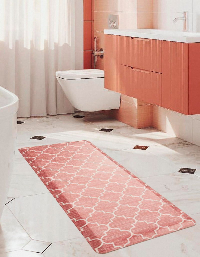 Cozy Haven Mat Collection Area Rug - Bliss Rectangle Rose Pink lifestyle 9