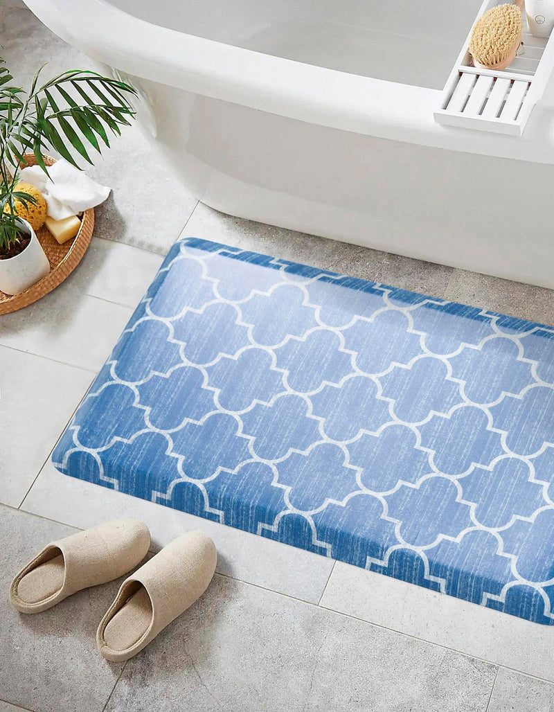 Cozy Mat Collection Area Rug - Bliss Rectangle Blue lifestyle 15