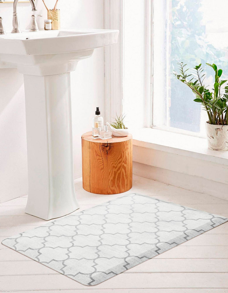 Cozy Mat Collection Area Rug - Bliss Rectangle white Gray lifestyle 17
