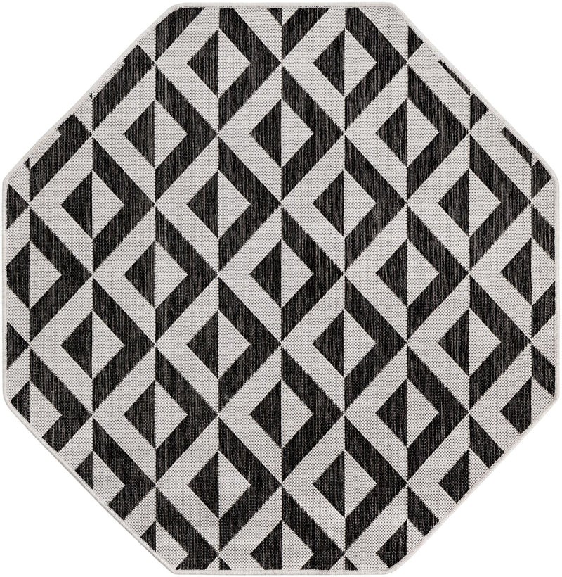 Urban Oasis Rugs Collection Area Rug - Highrise (Charcoal Gray) Octagon Charcoal Gray lifestyle 10
