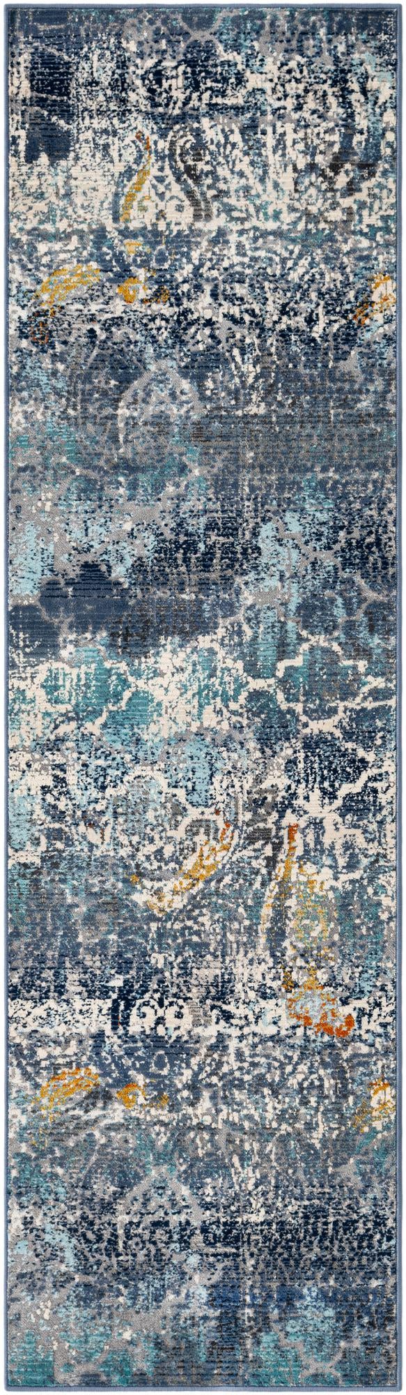 Santa Monica Sands Collection Area Rug - Pacific Runner Blue lifestyle 22