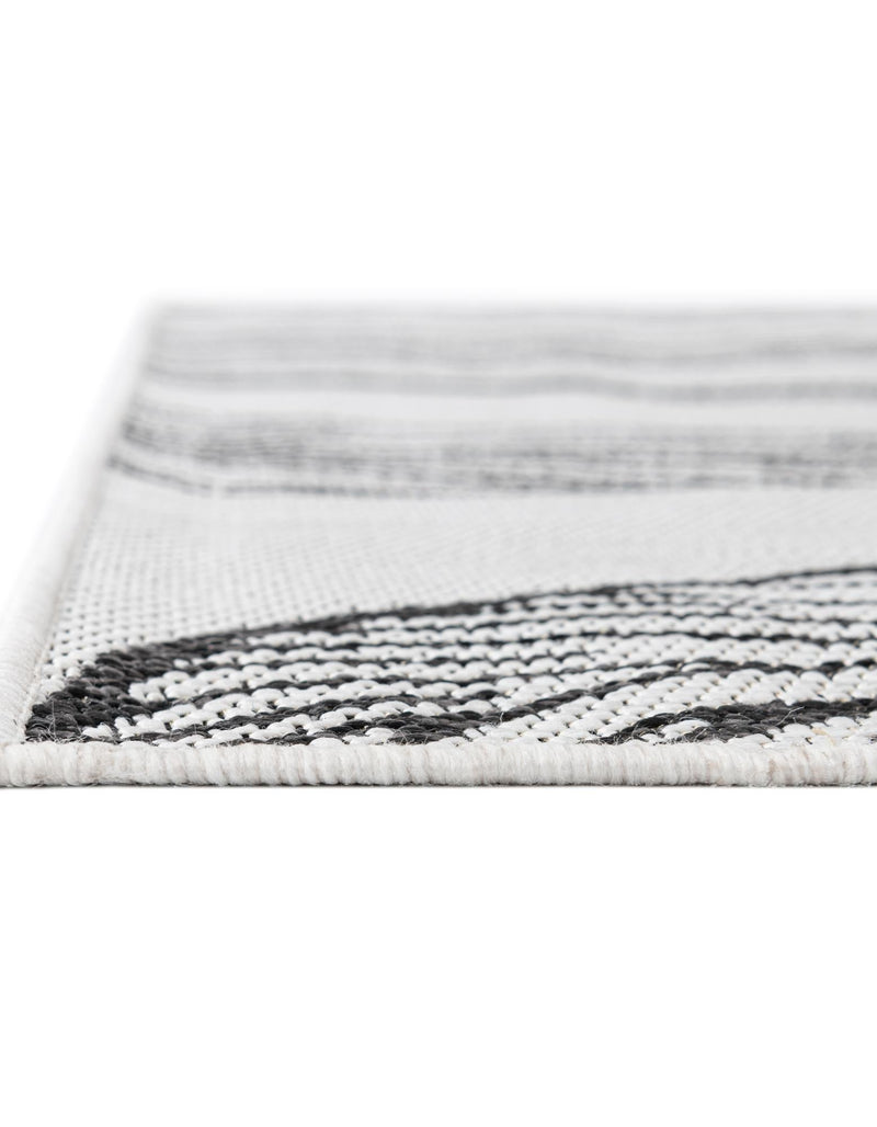 Garden Terrace Escape Collection Area Rug - Evergreen (Charcoal Ivory) Square Charcoal Ivory lifestyle 5