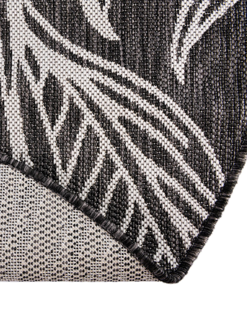 Garden Terrace Escape Collection Area Rug - Evergreen (Ivory Charcoal) Round Ivory Charcoal lifestyle 7