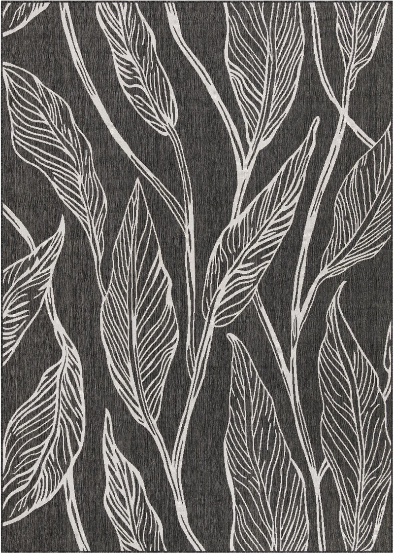 Garden Terrace Escape Collection Area Rug - Evergreen (Ivory Charcoal) Rectangle Ivory Charcoal Main
