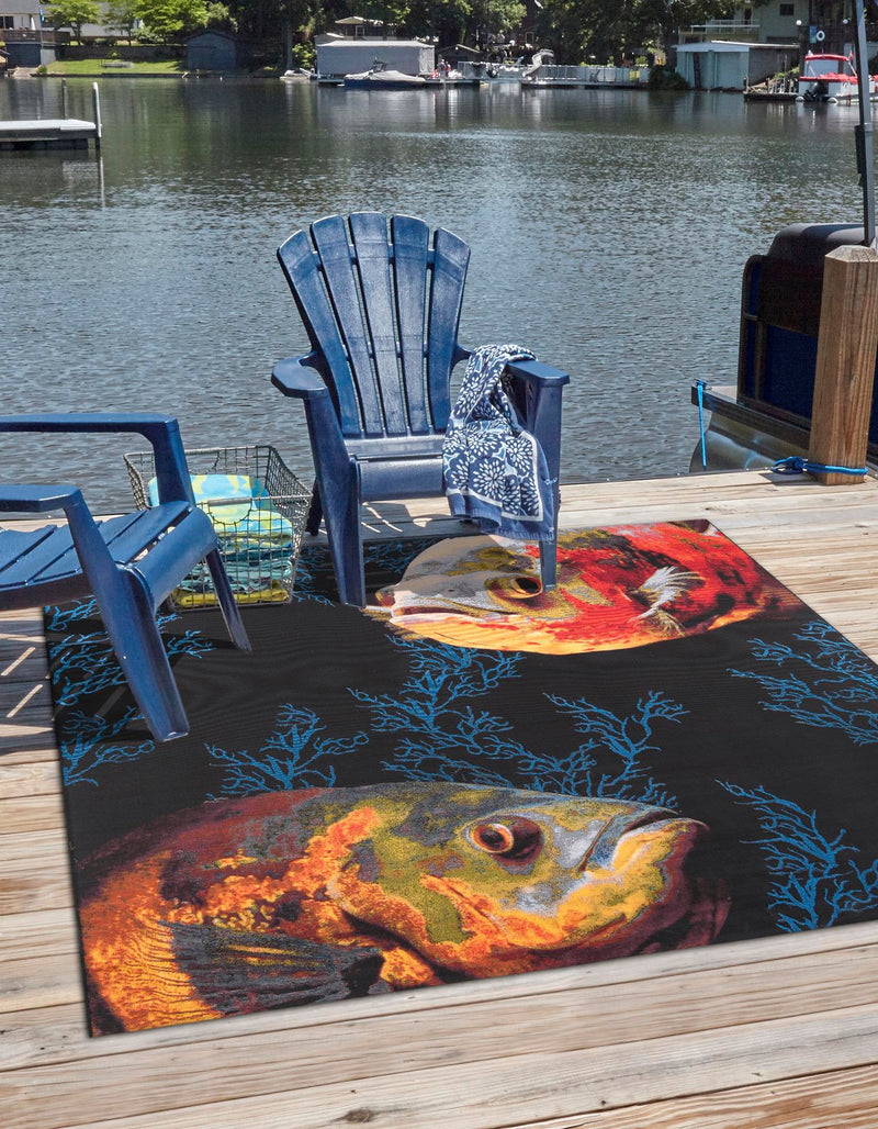 Seaside Haven Rugs Collection Area Rug - Harbor Square Multi lifestyle 23