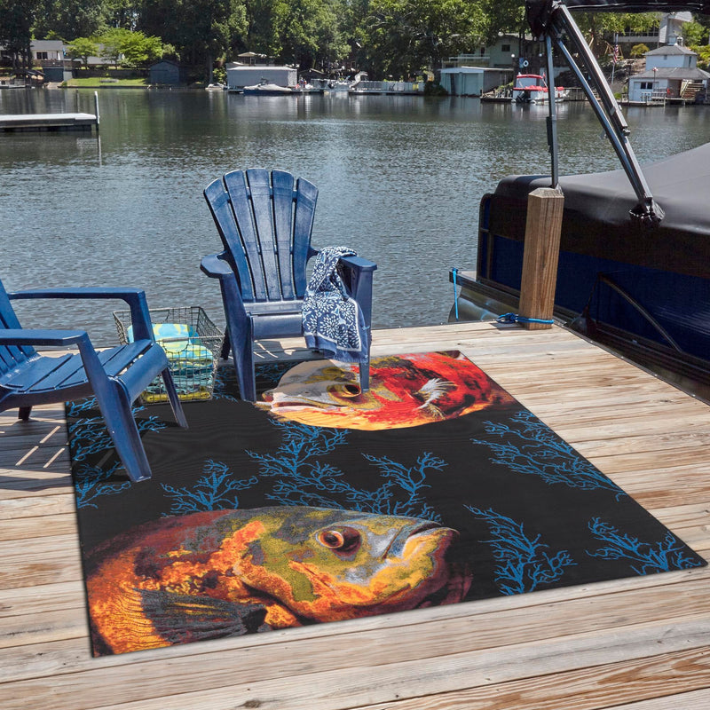 Seaside Haven Rugs Collection Area Rug - Harbor Square Multi lifestyle 59