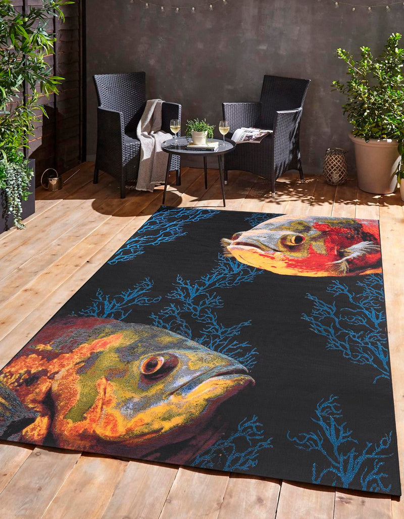 Seaside Haven Rugs Collection Area Rug - Harbor Rectangle Multi lifestyle 2