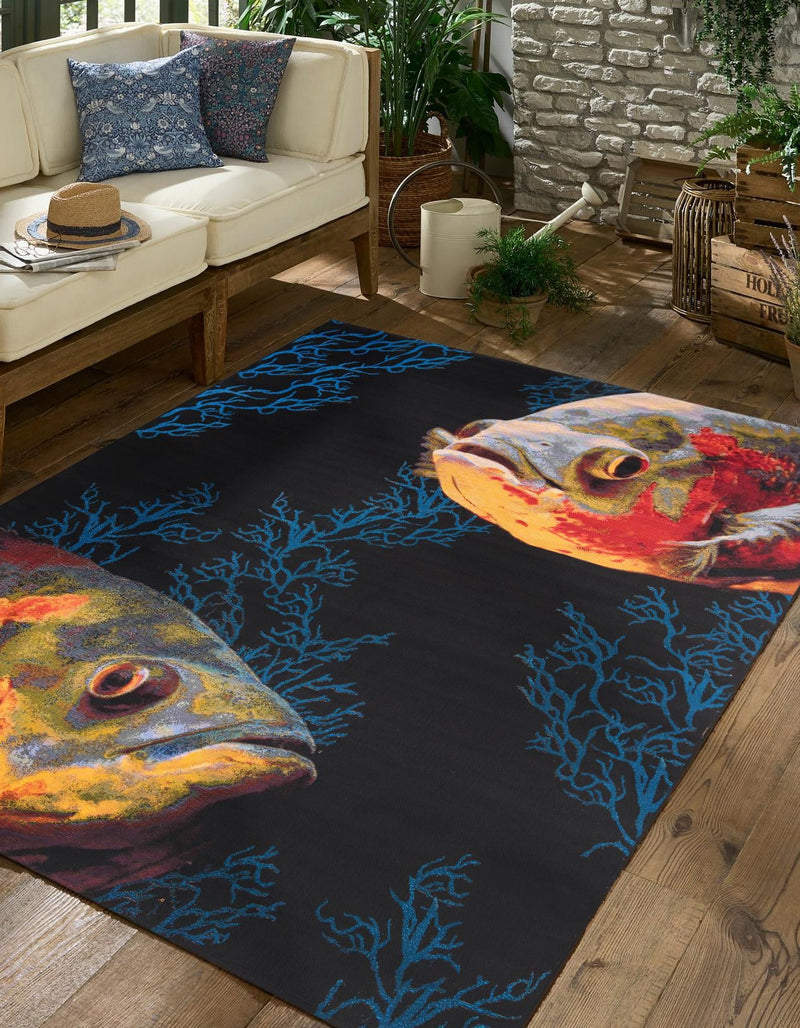 Seaside Haven Rugs Collection Area Rug - Harbor Rectangle Multi lifestyle 4