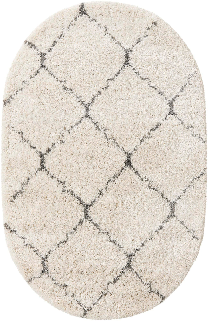 Casablanca Comfort Collection Area Rug - Medina Oval Ivory lifestyle 29