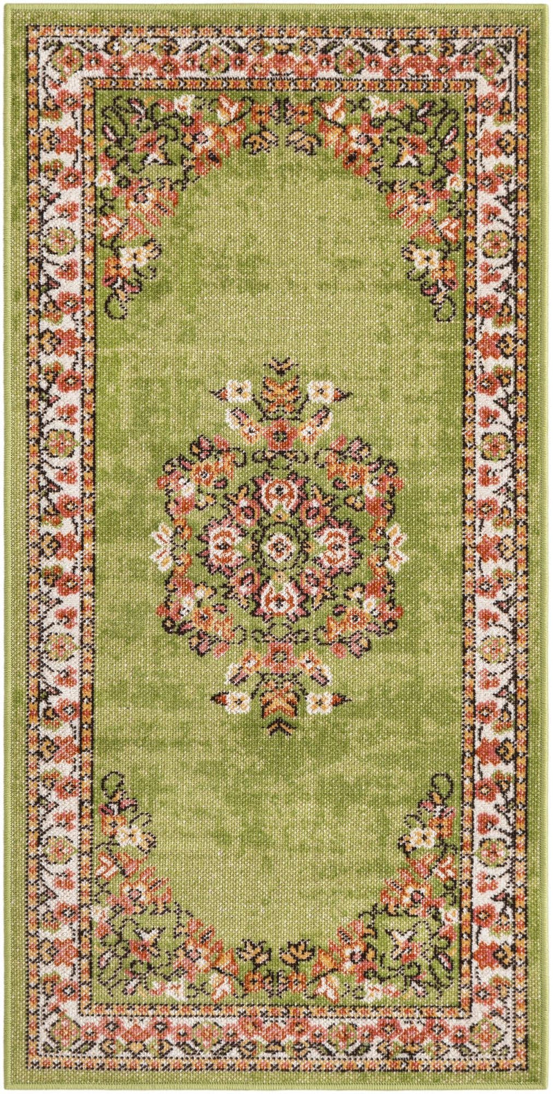 Geneva Terrace Collection Area Rug - Yverdon Runner Green lifestyle 27
