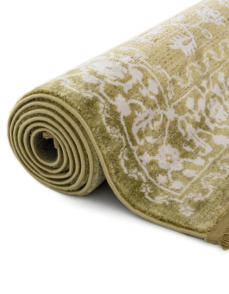 Rustic Charm Revival Collection Area Rug - Farmstead Square Light Green lifestyle 69