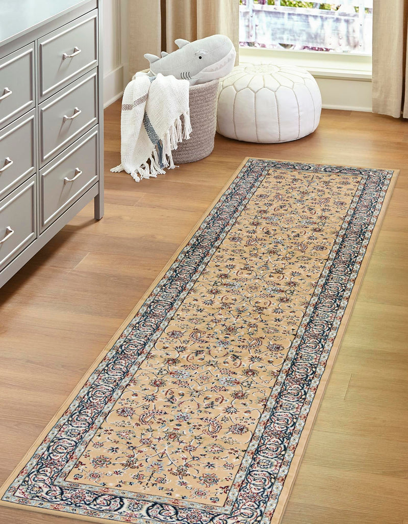 Persian Elegance Collection Area Rug - Ardabil Runner Beige lifestyle 43