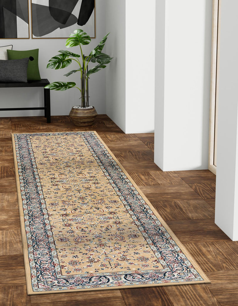 Persian Elegance Collection Area Rug - Ardabil Runner Beige lifestyle 51